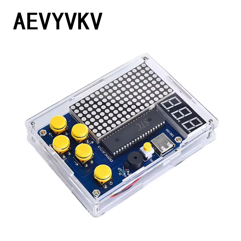 Pixel game console production kit 51 MCU game console Tetris diy pieces HU-001