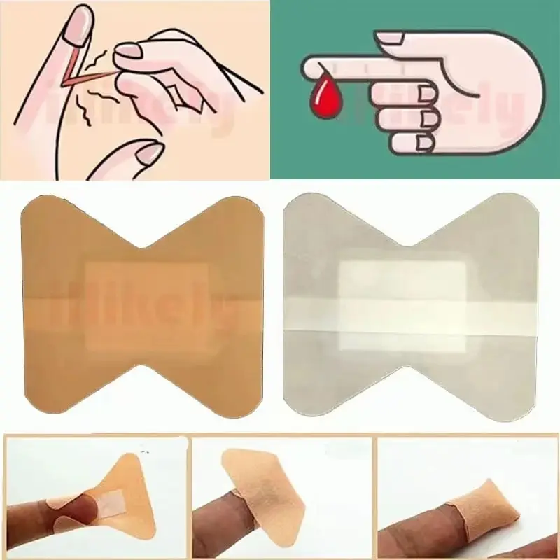 50pcs Finger Waterproof Bandage Breathable Band Aid First Aid Wound Dressing Medical Tape Wound Plaster Emergency Bandaids