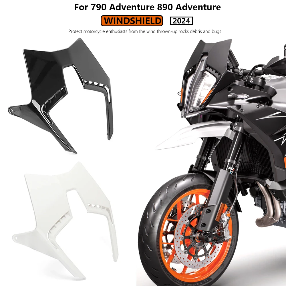 

New Motorcycle Accessories Windscreen Windshield Wind Deflector Flyscreen For 790 Adventure Adv 890 ADVENTURE ADV 2024