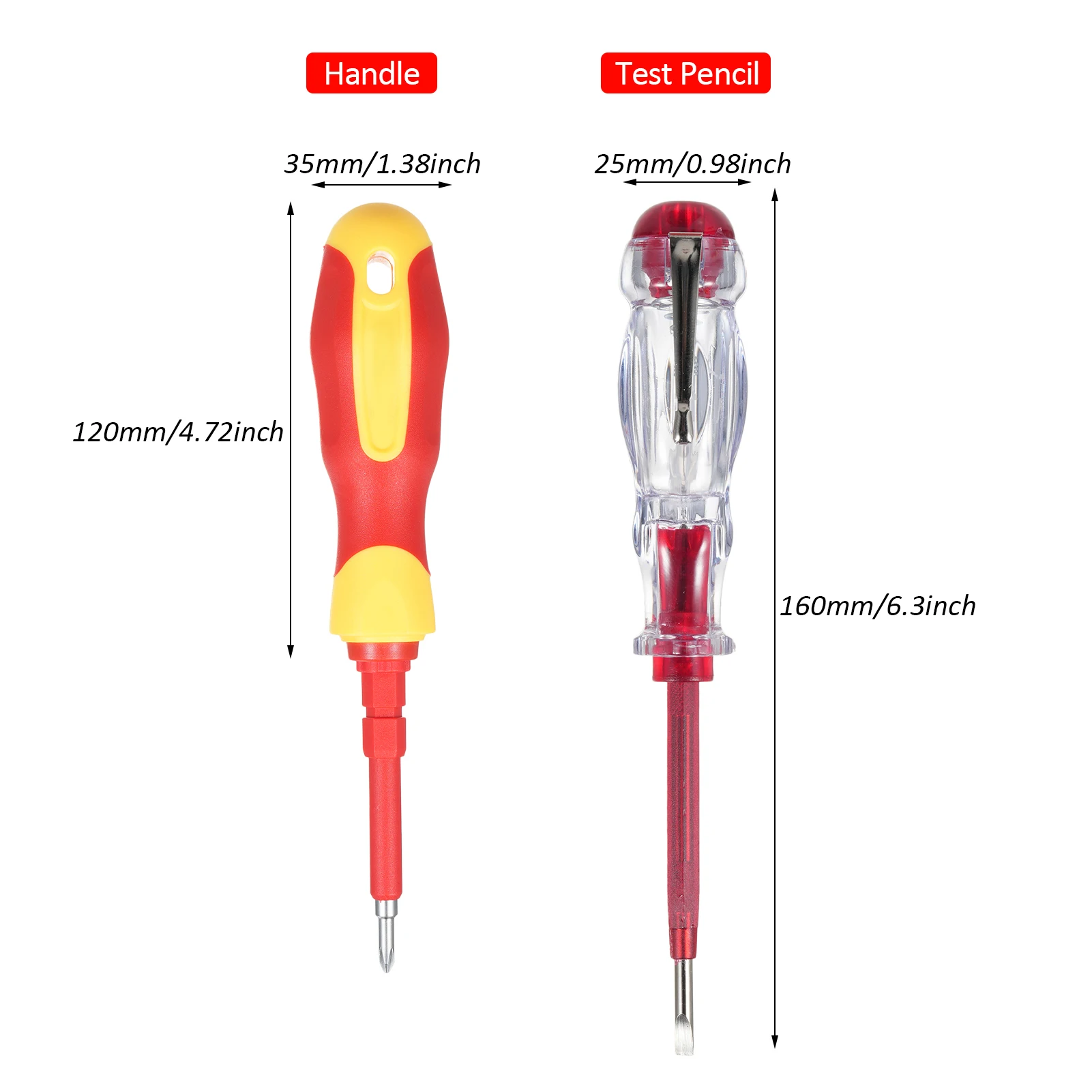 

12Pcs Double-Ended Insulated Screwdriver Tool with Non-Slip Handle All-in-One Premium Professional Screwdriver Set with Test Pen