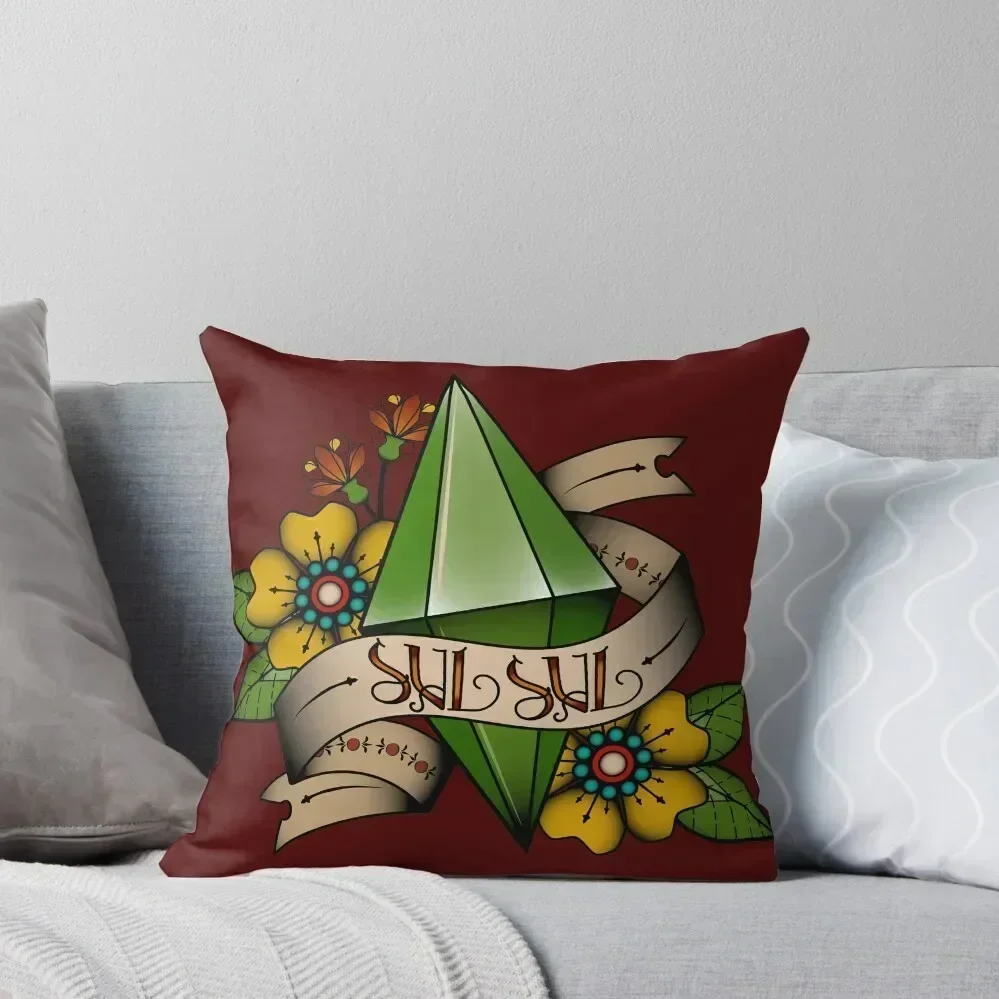 

Sul Sul - Simlish Tattoo Throw Pillow luxury decor Decorative Cushions For Luxury Sofa sleeping pillows pillow