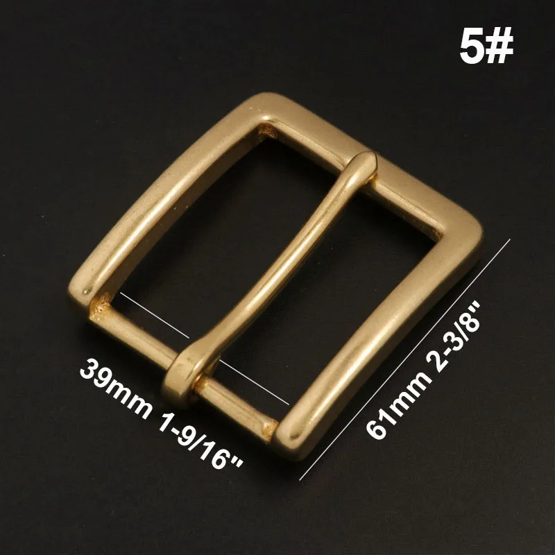 1pcs Solid Brass Belt Buckle End Bar Heel bar Buckle Single Pin Belt Half Buckle for DIY Leather Craft Bag Strap Jeans Webbing