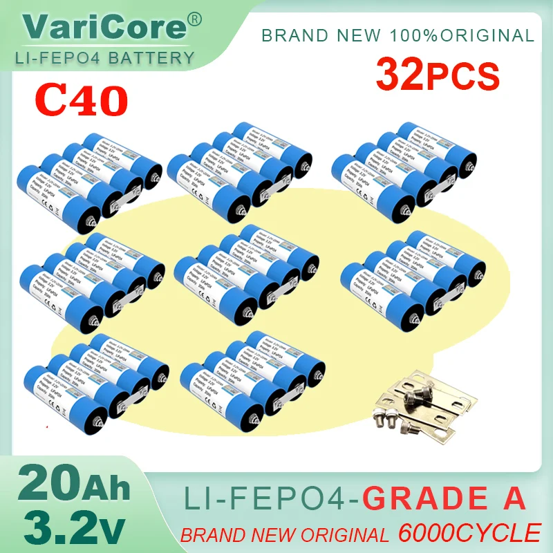 VariCore 3.2V 20Ah Batterij LiFePO4 fosfaat Cel voor 4S 12V 24V Motorfiets Auto motor batterijen Modificatie Grade A BELASTING GRATIS