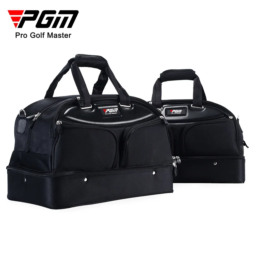 

PGM Authentic Golf Clothing Bag Men's Double-decker All-black Clothing Bag Super Large Capacity High-end Ball Bag YWB005