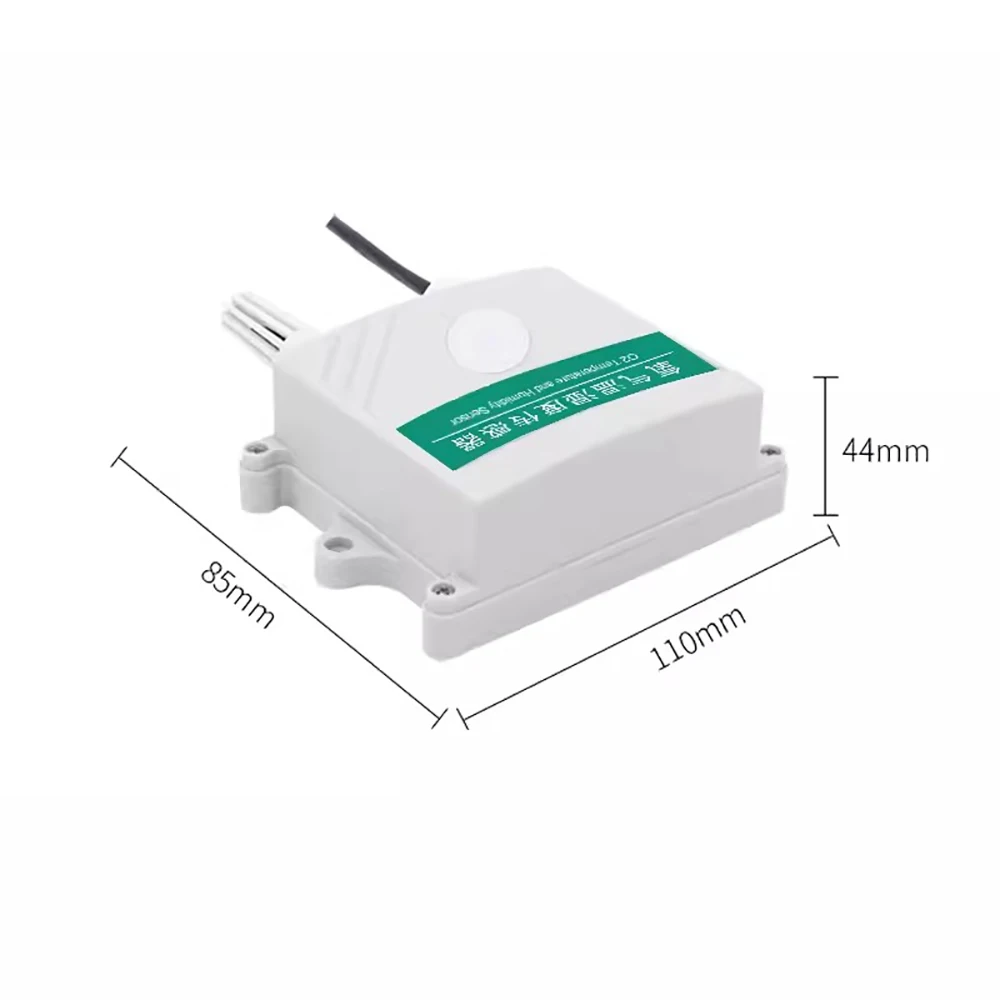 Industrial Grade O2 Sensor Gas Oxygen Concentration Measuring Detector IP65 Output RS485 0-5V 0-10V 4-20mA O2 Sensor Module