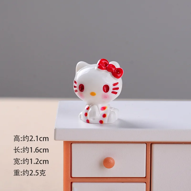 Hello Kitty Ornaments Summer Rainbow Candy Series Toys Cute KT Cats Anime Figure Doll Model Toys