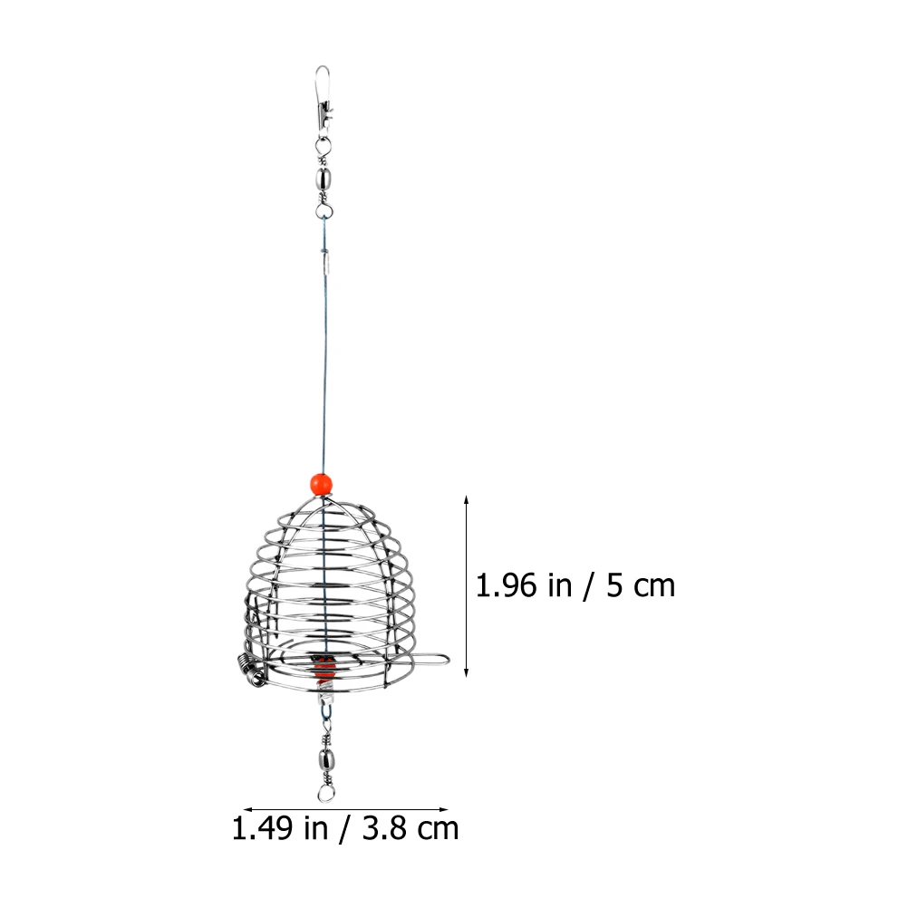 

4pcs Fishing Cage Fishing Lure Cage Stainless Basket Assorted Sizes Eel Crab Lobster Shrimp Crawfish