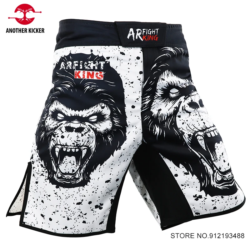 Men's MMA Pants Gorilla Mixed Martial Arts Jiujitsu Fight Shorts Cool Muay Thai Boxing Shorts Gym Grappling Kickboxing Trunks