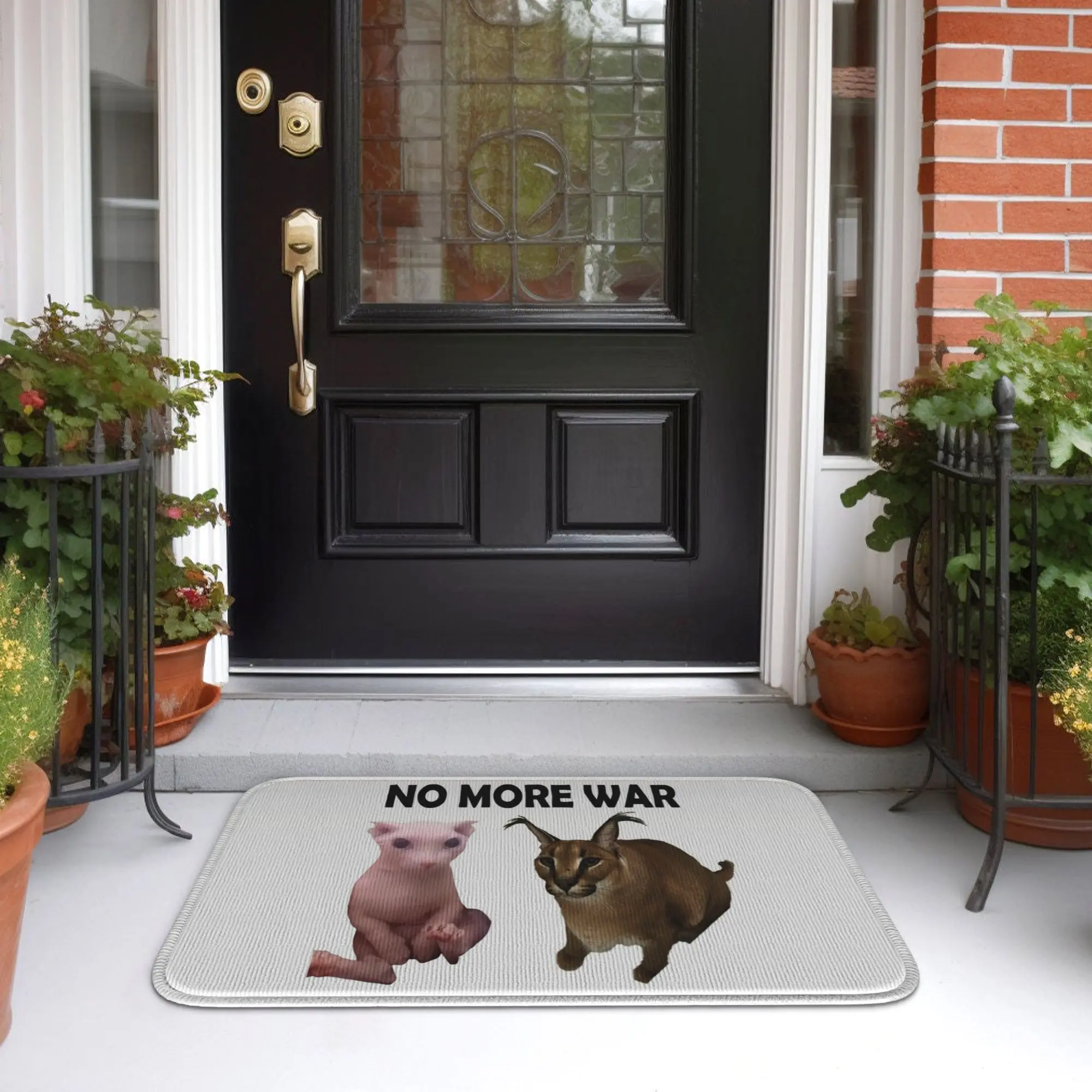 Alfombra con diseño de gato caracal Big Floppa Meme, alfombra para la entrada de la cocina, alfombra para el suelo del hogar, alfombrillas para el dormitorio