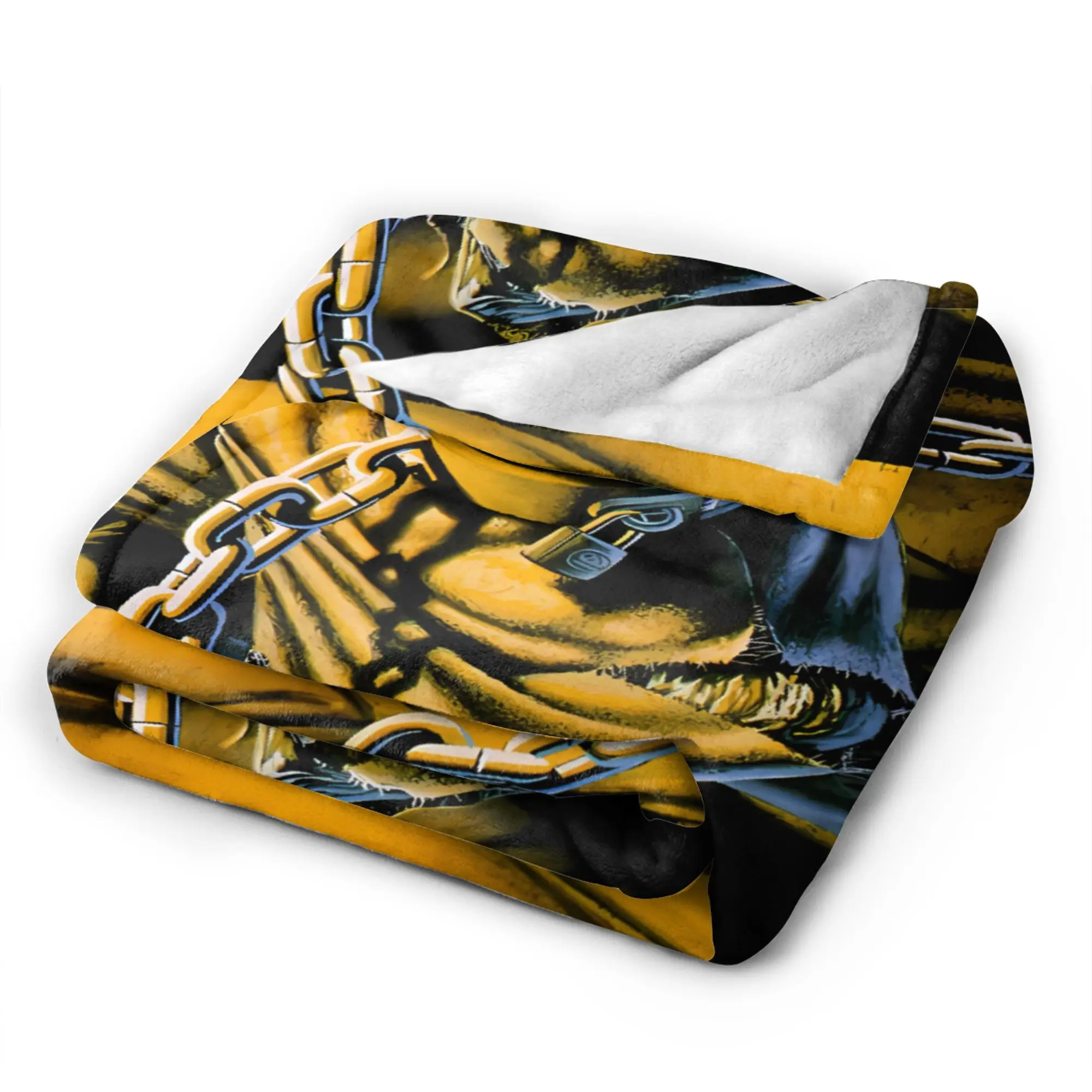 I-Iron-Maidens Music Band Art Soft Blankets  Students Plush Bedding Throws Funny Home Decor Flannel Bedspread Sofa Bed Cover