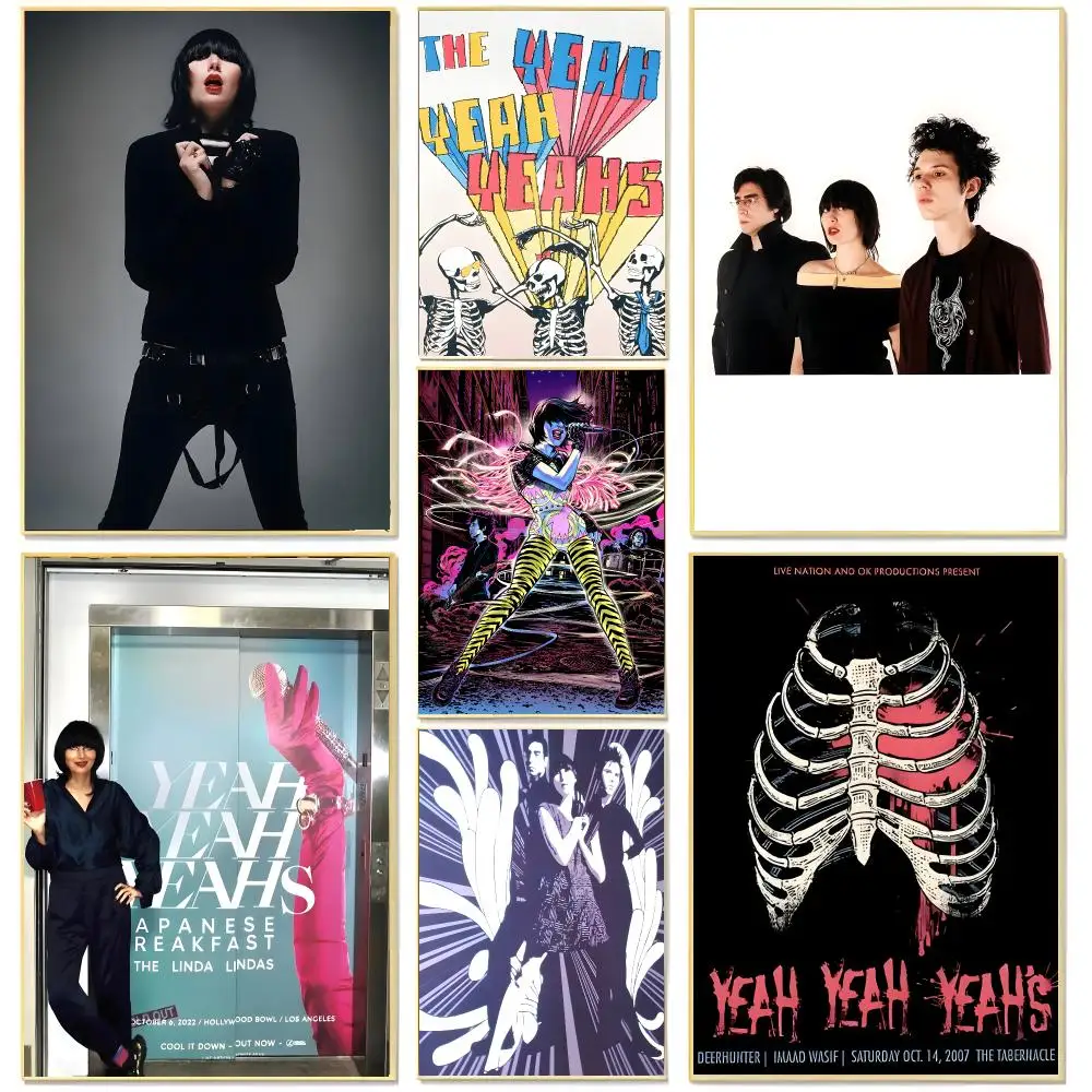 Garage Punk Vibrant Y-Yeah Yeah Yeahs Poster Living Room Bedroom Decorative Print Unframed Decor