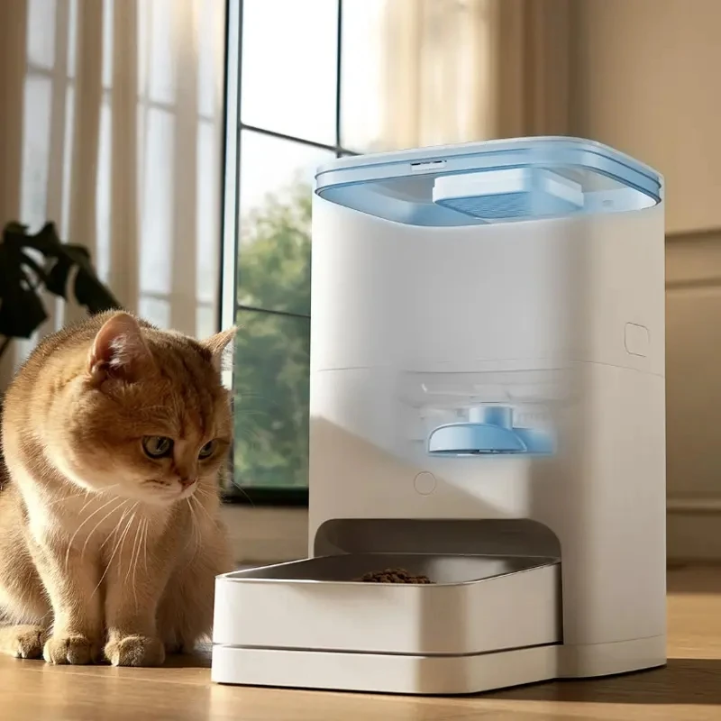 Smart Pet Feeder with Automatic Food Dispenser for Cats and Dogs, Moisture-Proof and Freshness-Locking with LED Screen
