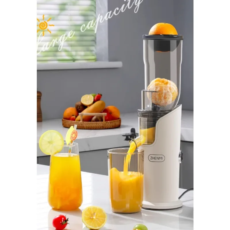Spremiagrumi Zhenmi con contenitore per polpa separato e alimentatore largo-perfetto per produrre succhi sani e deliziosi
