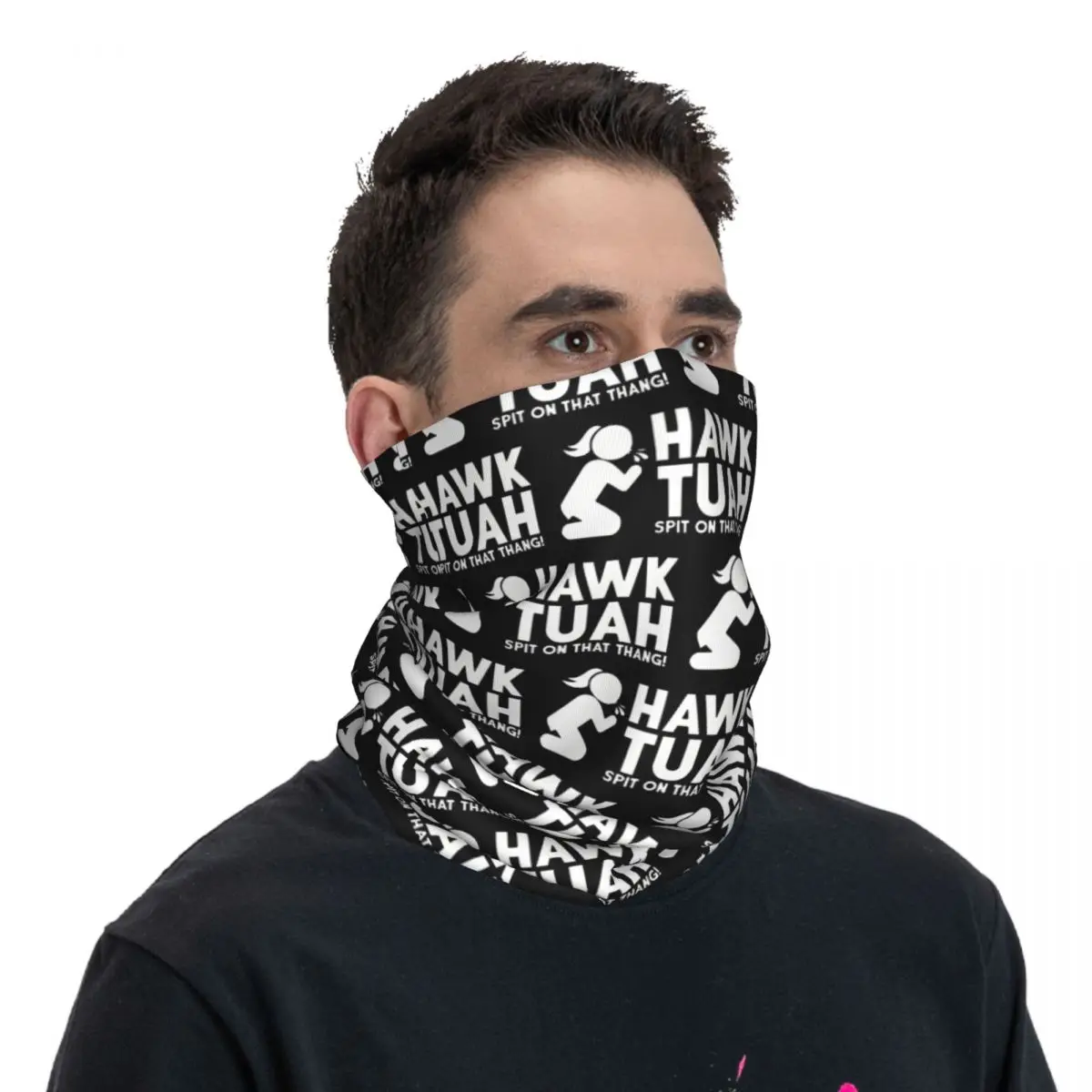 Marvelous HAWK TUAH-Couvre-cou bandana pour adultes, écharpe ronde de motocross, vêtements de sauna multifonctionnels, unisexe, coupe-vent, cyclisme