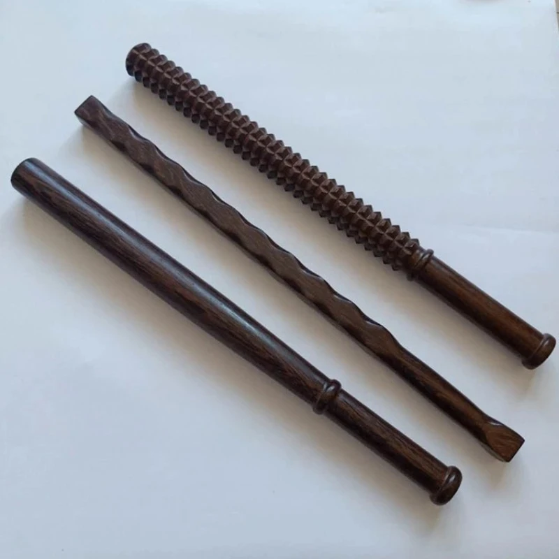 عصا البيسبول الخشبية المجنحة للدجاج من الخشب الصلب للدفاع عن النفس عصا الووشو المثبتة على السيارة أداة الهروب للدفاع عن النفس في حالات الطوارئ #2