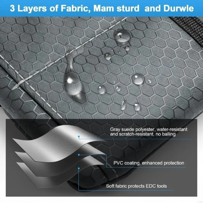 with Front Pockets and Zippered Main Compartment, Carry Loop Design for Daily Carry, Work Bag Storage and Travel Use A2BB
