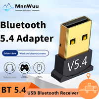 USB Bluetooth Adapter 5.4/5.3/5.0 Wireless USB Bluetooth Audio Receiver for PC Desktop Laptop Mouse Keyboard Headsets Speakers