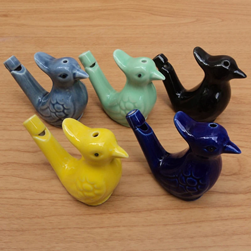 1PC fischietto per uccelli in ceramica strumento musicale giocattolo musicale per bambini apprendimento precoce giocattolo educativo per bambini