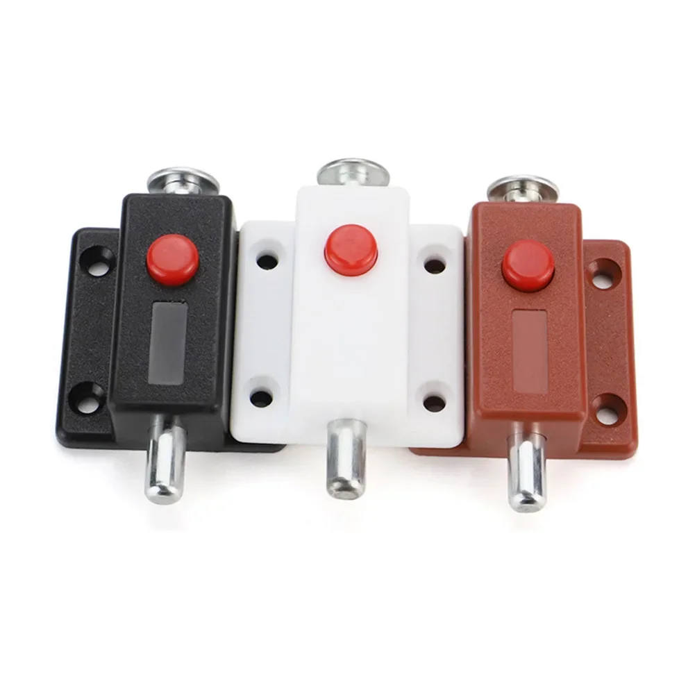 

High Quality Latch With Cover Non-fading Spring Load Easy-installing High Quality Cabinet Push Button White Black