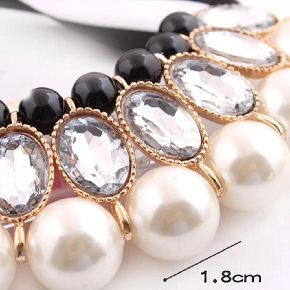 الساحرة 90 سنتيمتر 18 مللي متر كبير تقليد اللؤلؤ الاكريليك الأحجار الكريمة الشريط اللؤلؤ قلادة بيضاء أنيقة المرأة مجوهرات عقد من اللؤلؤ #3