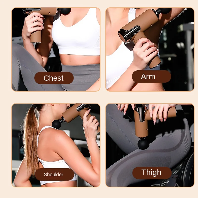 

Ultra Quiet Mini Body Massage Gun 99 Adjustable Speed Levels 4 Massage Heads for Deep Muscle Recovery Portable Percussion