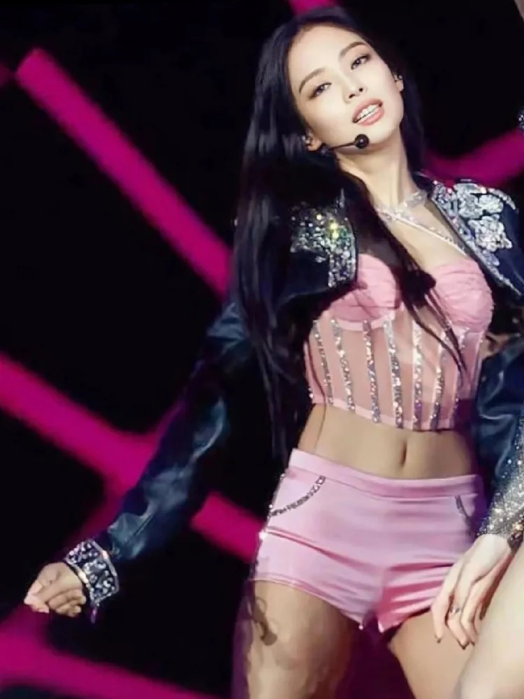  Jennie Performance Outfit Jazz Dance Stage Costume Women's Group Bohemian Style Festival Fashion Dancewear view 4