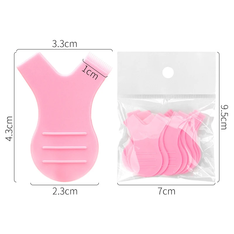 Brosse à cils en forme de Y, fournitures d'extensions de cils permanentes, peigne propre en plastique réutilisable, outils de levage de cils greffés, brosse d'extension 10 pièces
