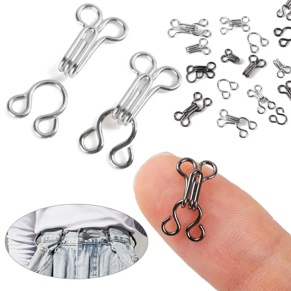 Metal Black/Silver DIY Sewing Accessories Clothing Sweater Buckles Metal Buckle Collar Invisible Button Underwear Sewing Hook