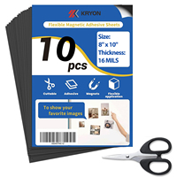 Magnetic Sheets with Adhesive Backing, 10 Pack 8\