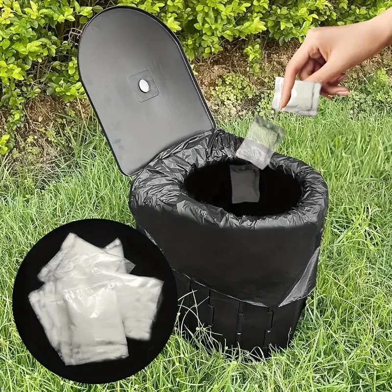 

1-100 pieces Portable Toilet Absorbent Gel, Camping Toilet Gel Powder, Odor-Control Urine Liquid Waste Gel, Eco Absorbent Gel.