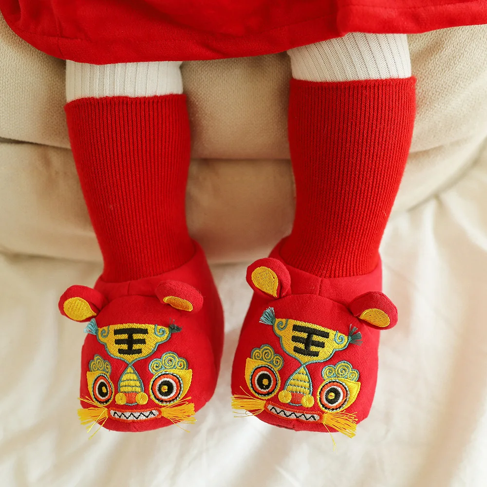 Baby socks Cute tiger lion dragon baby floor socks Soft soled thick toddler socks New Year socks for babies