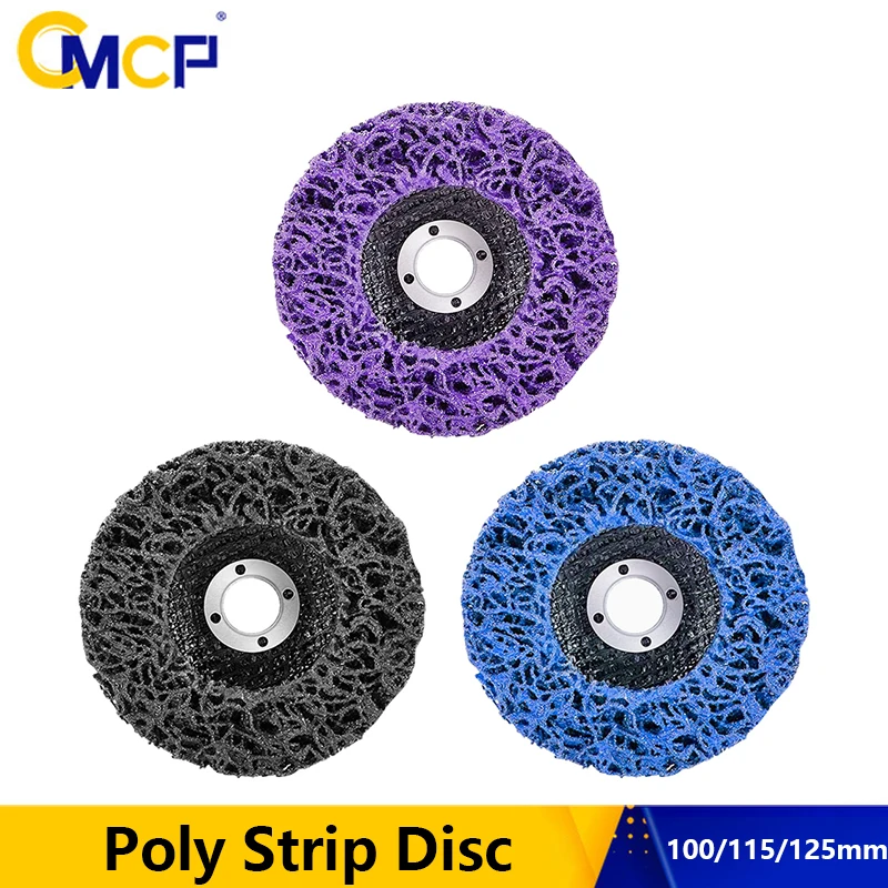 CMCP 1pc 100/115/125mm Coral Disc Poly Strip Disc Diamond Grinding Wheel Flap Disc for Angle Grinder Paint Rust Removal Clean