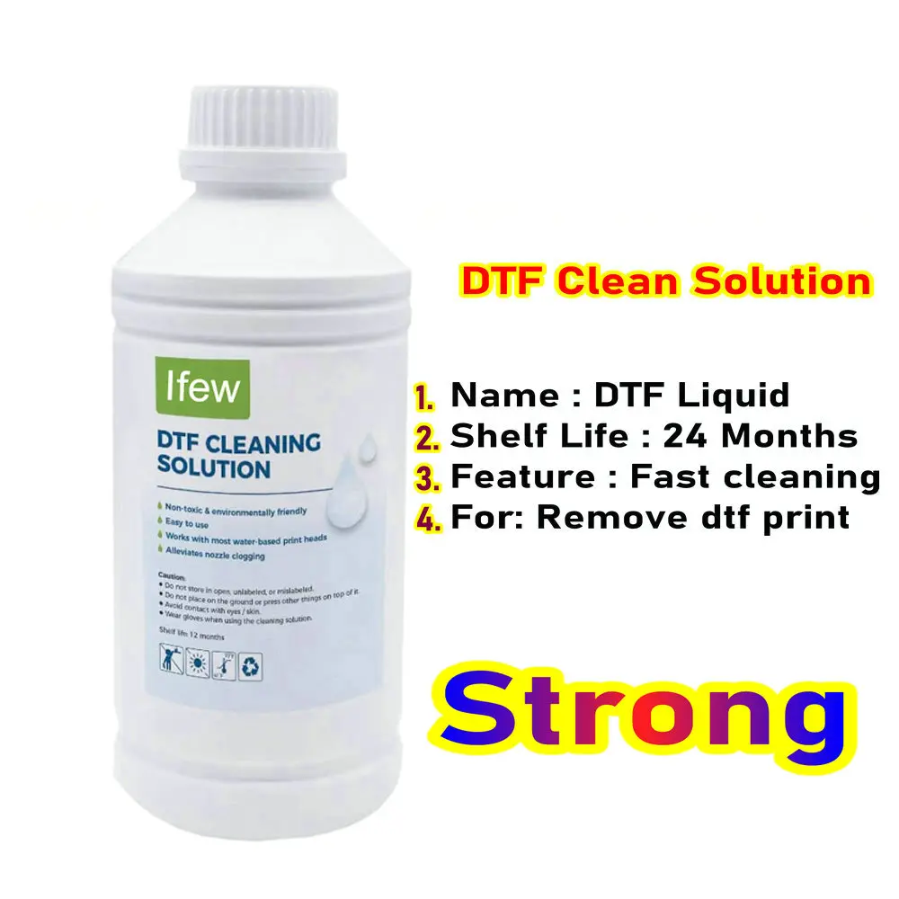 DTF Ink Print Stick Remover Cleaning Solution Liquid Cleaner Remover Ink For DTF Direct Transfer Film Printer Cleaning Remove