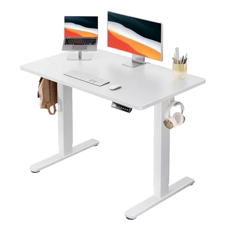 Durable DUAL Motor Height-Adjustable Electric Standing Desk Metal FRAME with Integrated Anti-collision Sensor STOCK ITEMpromote