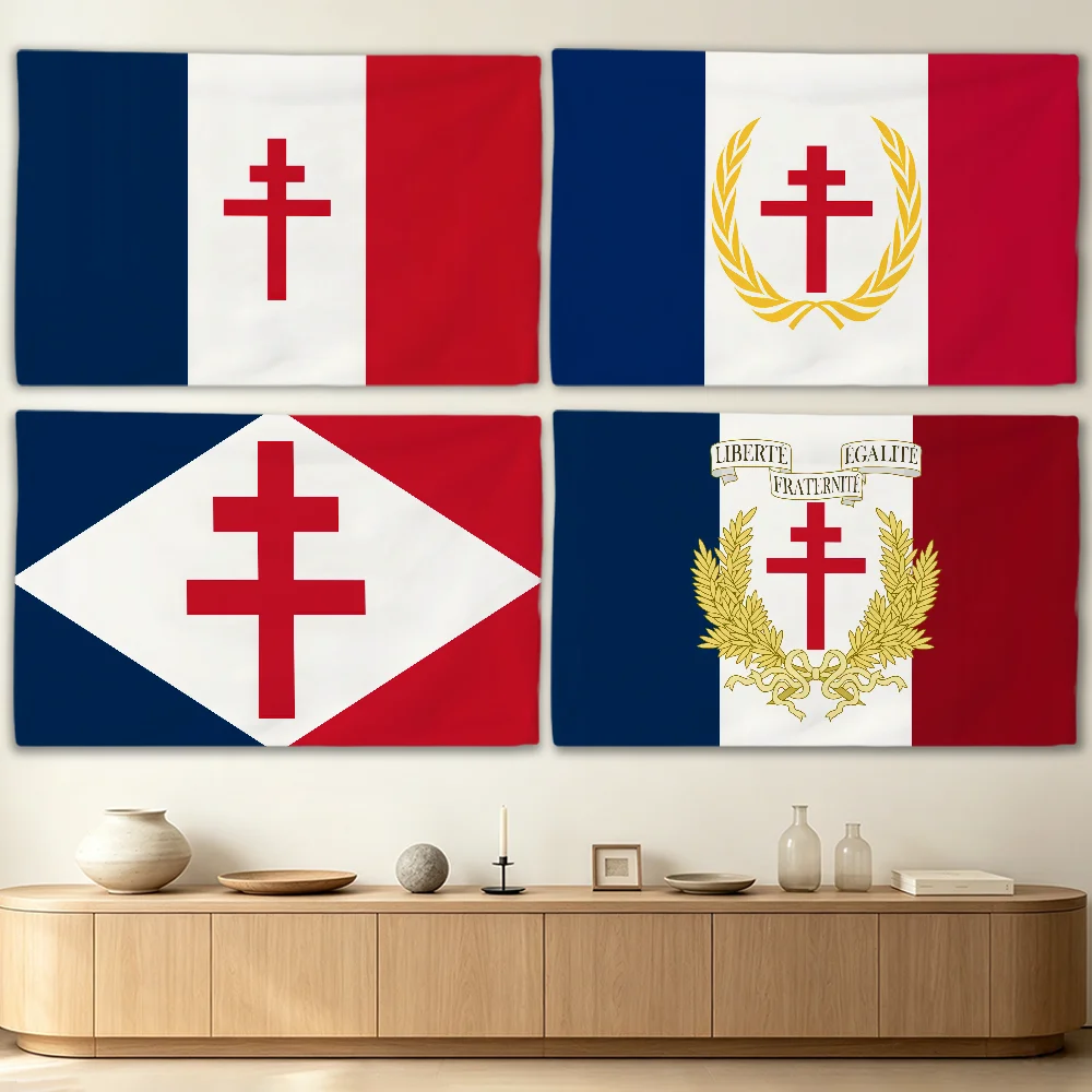 Free France Naval Jack 1940-1944 flag Advertising Banner for Camping Decoration Outdoor & Garage Wall Hanging Decorations