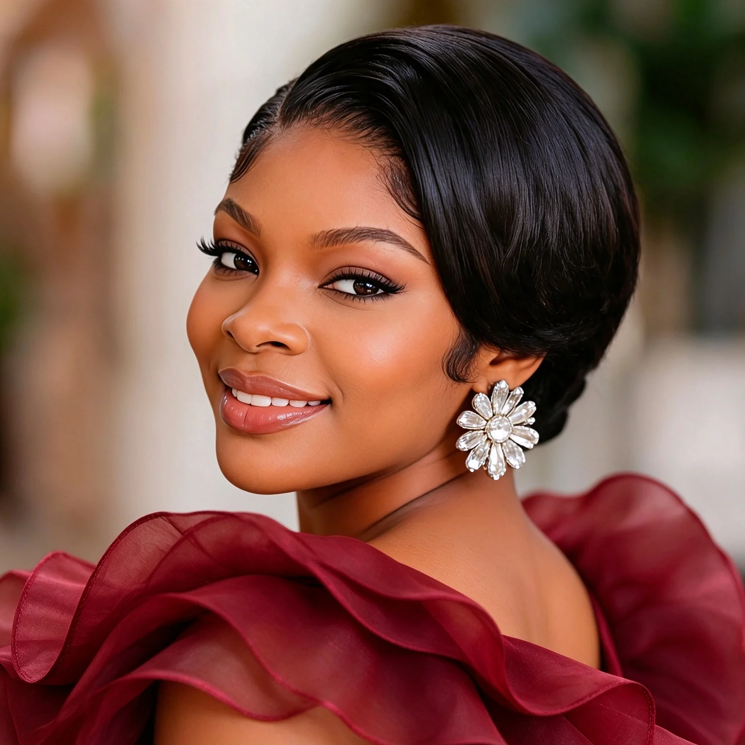 13x4x1 Short Bob Human Hair Wig for Women, Side Part Straight Bob Wig, Natural Looking Human Hair Lace Wig