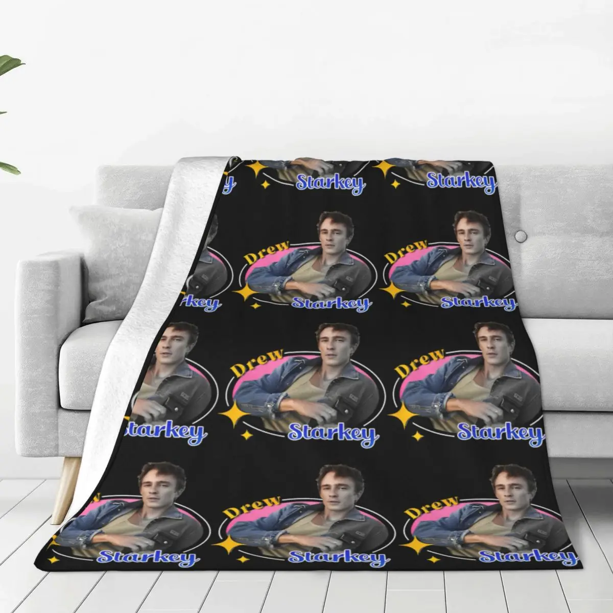 Cool Drew Starkey Flannel Blanket Rudy Pankow Popular Cute Novelty Throw Blankets for Bed Sofa Couch 150*125cm Bedspreads