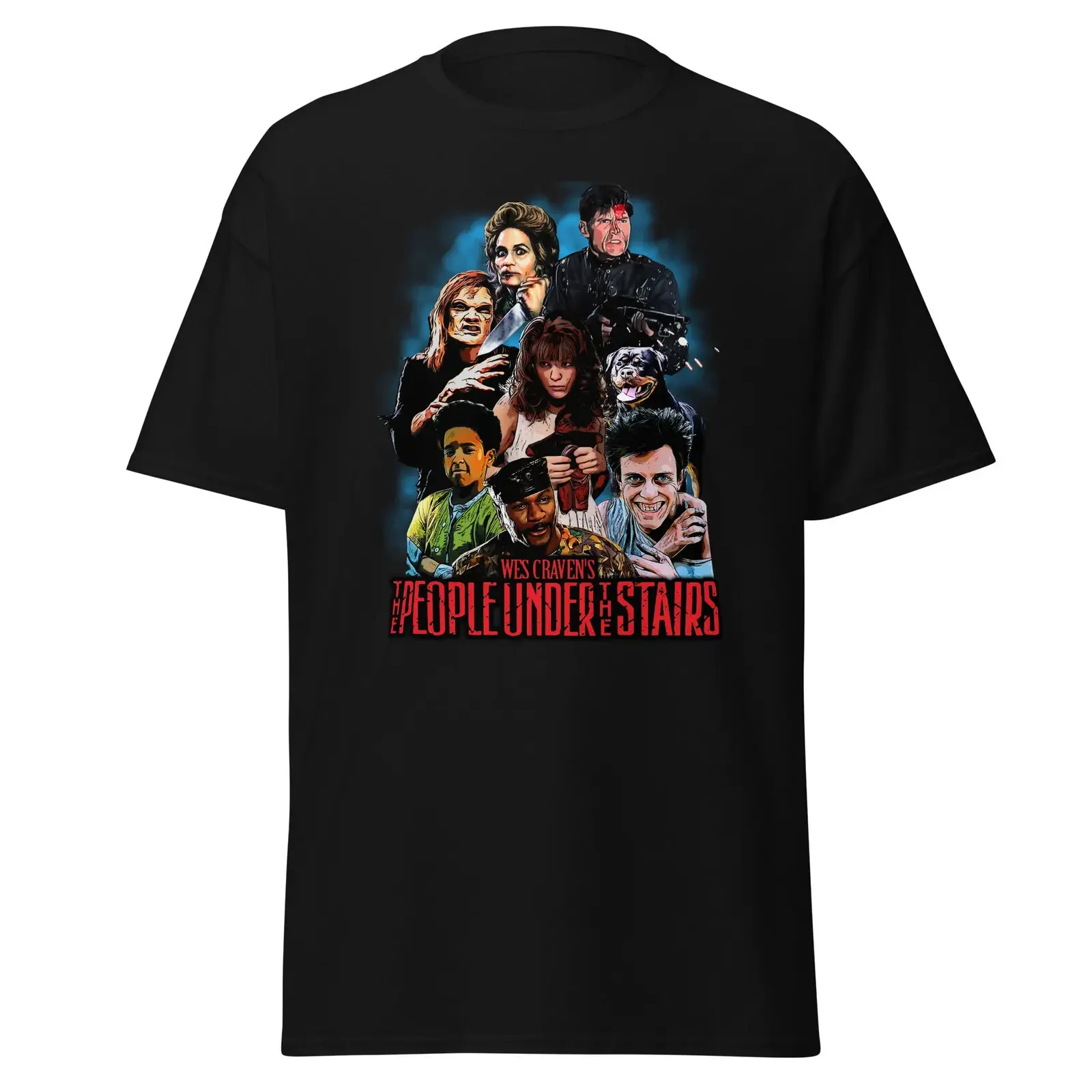 people under the stairs tee 80s horror movie shirt