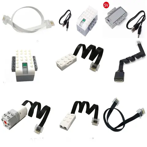 Wedo 2.0 Electric PF Bricks Parts Toy For Wedo 3.0 45300 Rechargeable Smart Hub Sensor Fit For MEDIUM MOTORS 21980 45303 Toys