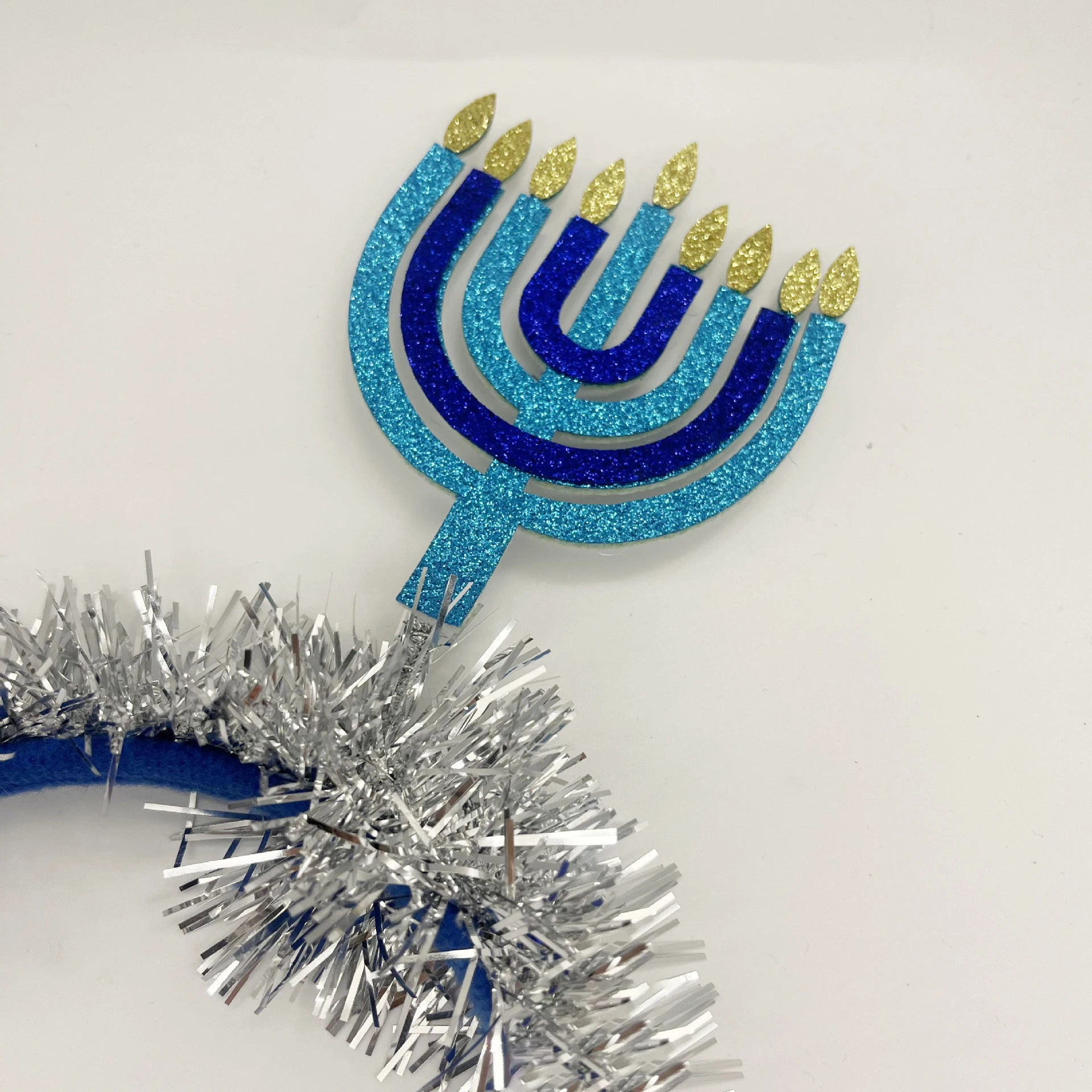 Hairband Hanukkah Decorative Hair Ornament Blue Headwear Headgear for Jewish Holiday Decorations Celebration Hanukkah Headpieces