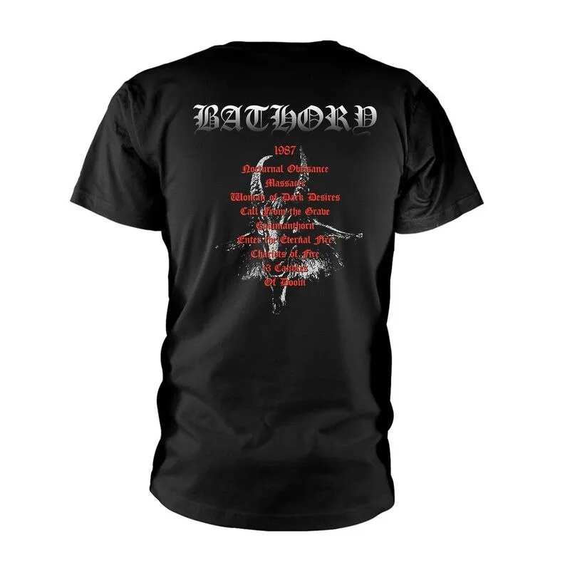 Bathory Under The Sign of The Black Mark T-shirt Dark Ritual Art Print Casual Cotton Tee Unisex Gothic Streetwear Top