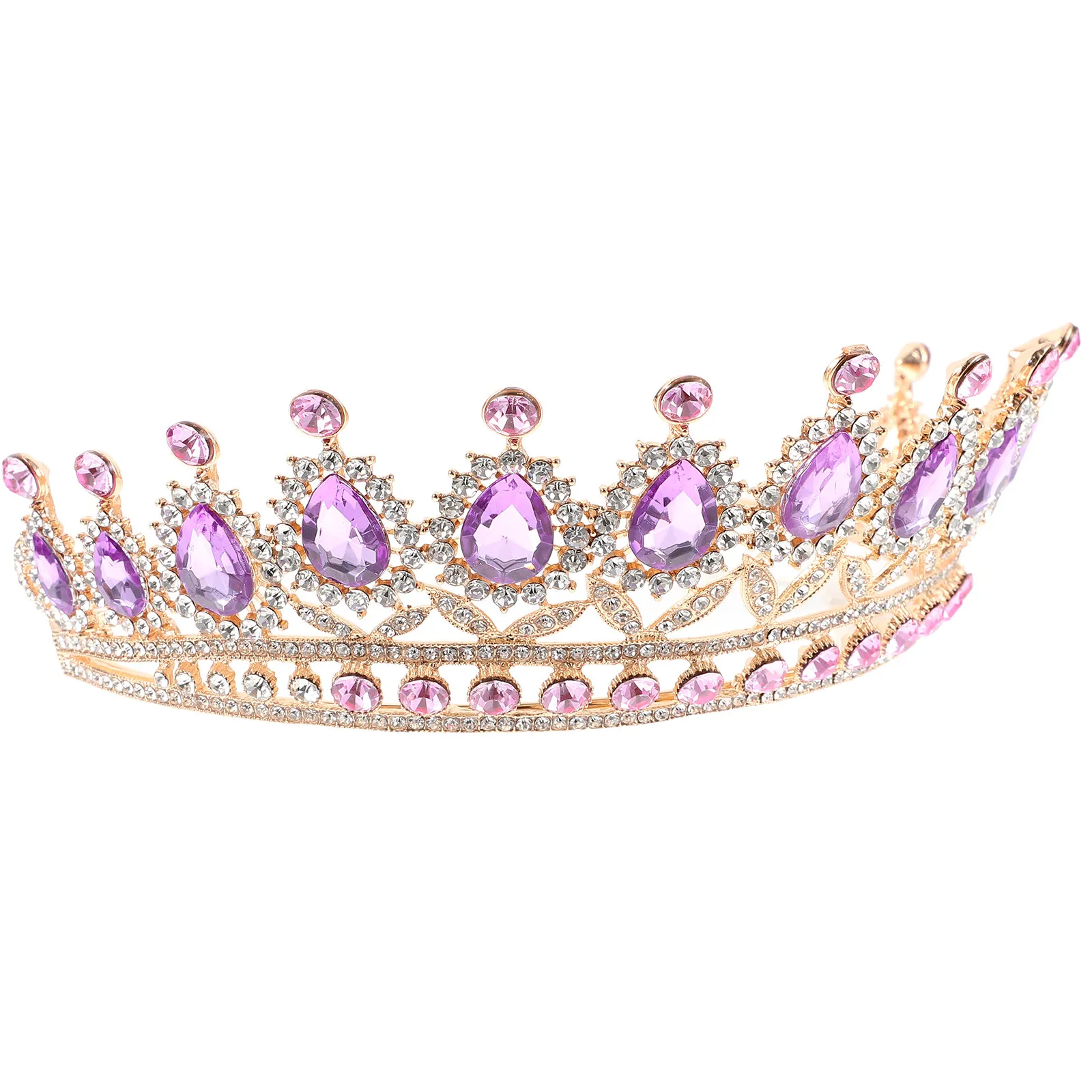 

Baroque Crown for Bride Wedding Headpiece Rhinestone Bridal Crown Elegant Hair Accessory for Birthday Party Ceremony Photo Shoot