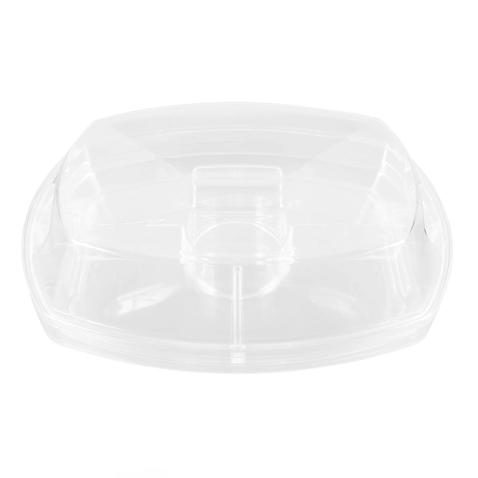 

Ice Tray 1Pc Fruit Veggie Party Platter Divided Serving Tray Lid Snack Box Plastic Chilled Trays Gathering Picnic