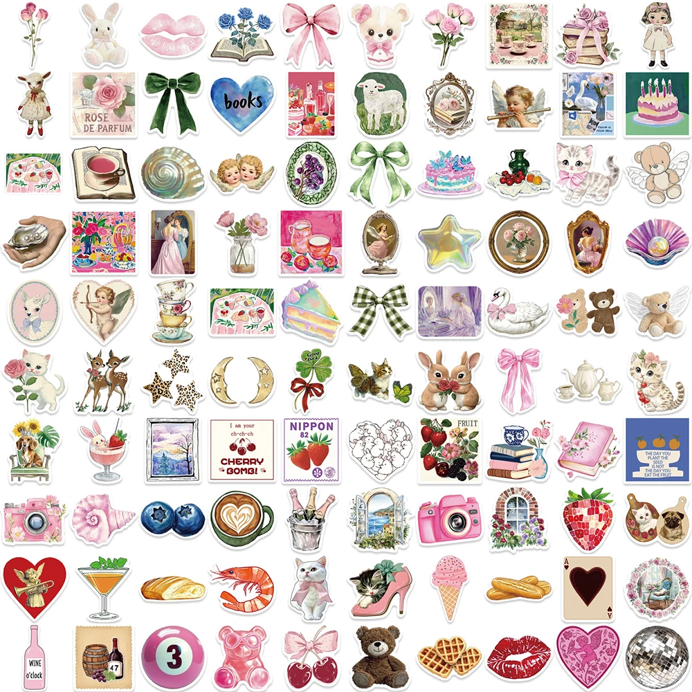 10/30/50/100pcs Carino INS Stile Y2K Graffiti Adesivi Estetica Downtown Ragazze Decalcomanie per Bagagli Moto Notebook FAI DA TE adesivo