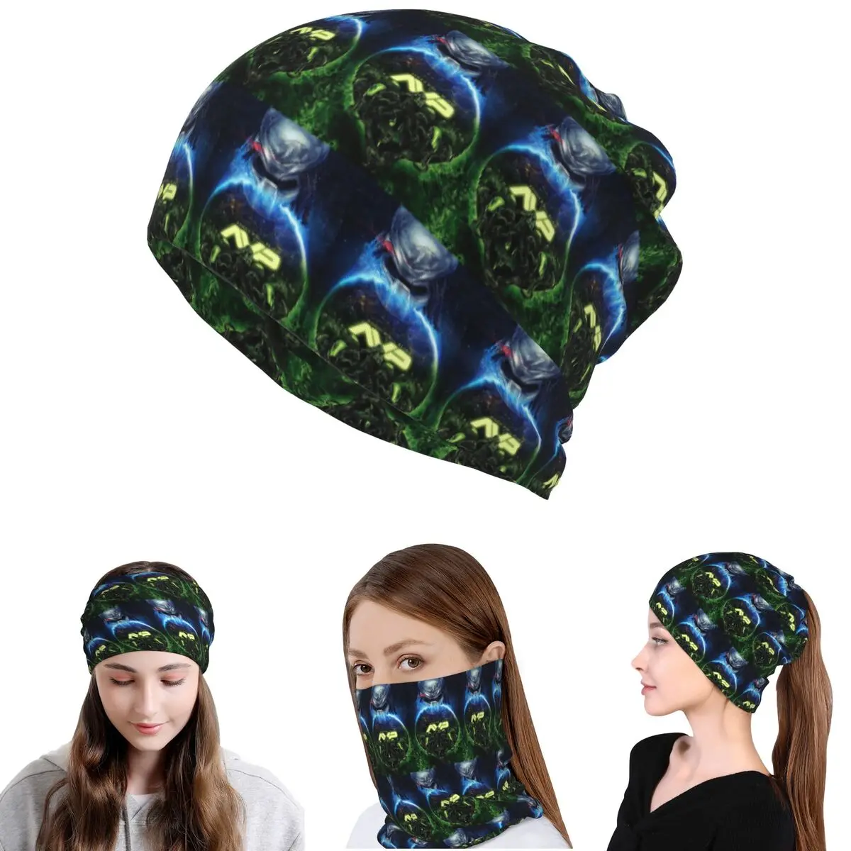 Alien Vs Predator Horror Science Fiction Comics Bandana Neck Cover Face Scarf Multi-use Face Mask Beanies Hat Unisex Adult