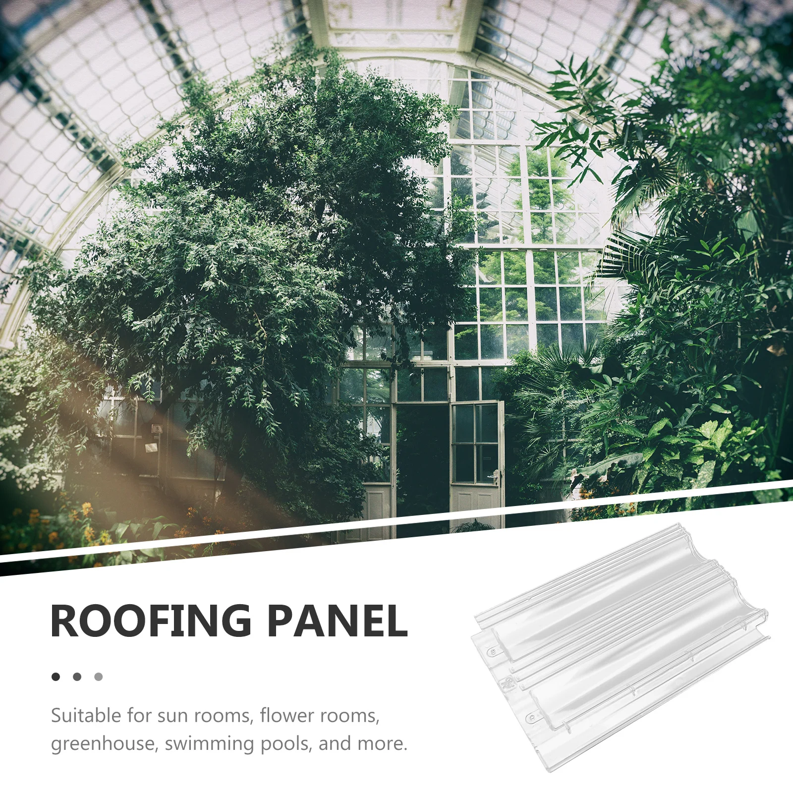 لوحة زجاجية لنقل الضوء العالي، هيكل موجة متطابق أنيق، لوازم سقف الدفيئة، لوحات تسقيف الدفيئة