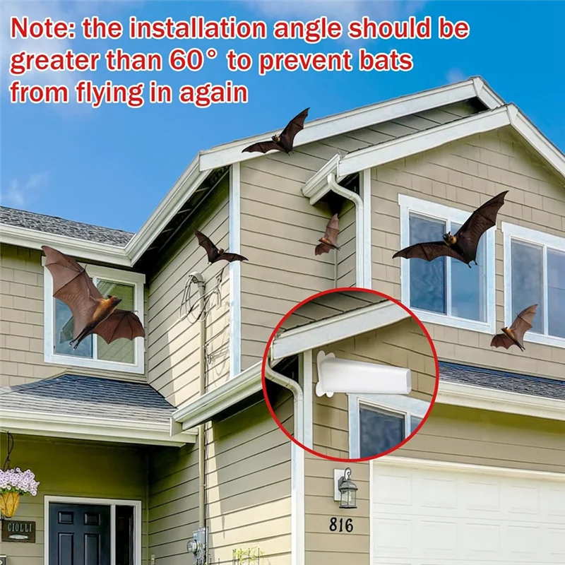 M12K- أداة استبعاد الخفافيش المخروطية البلاستيكية القابلة لإعادة الاستخدام، 4 عبوات من جهاز إزالة الخفافيش، لوازم فخ الاستبعاد في اتجاه واحد