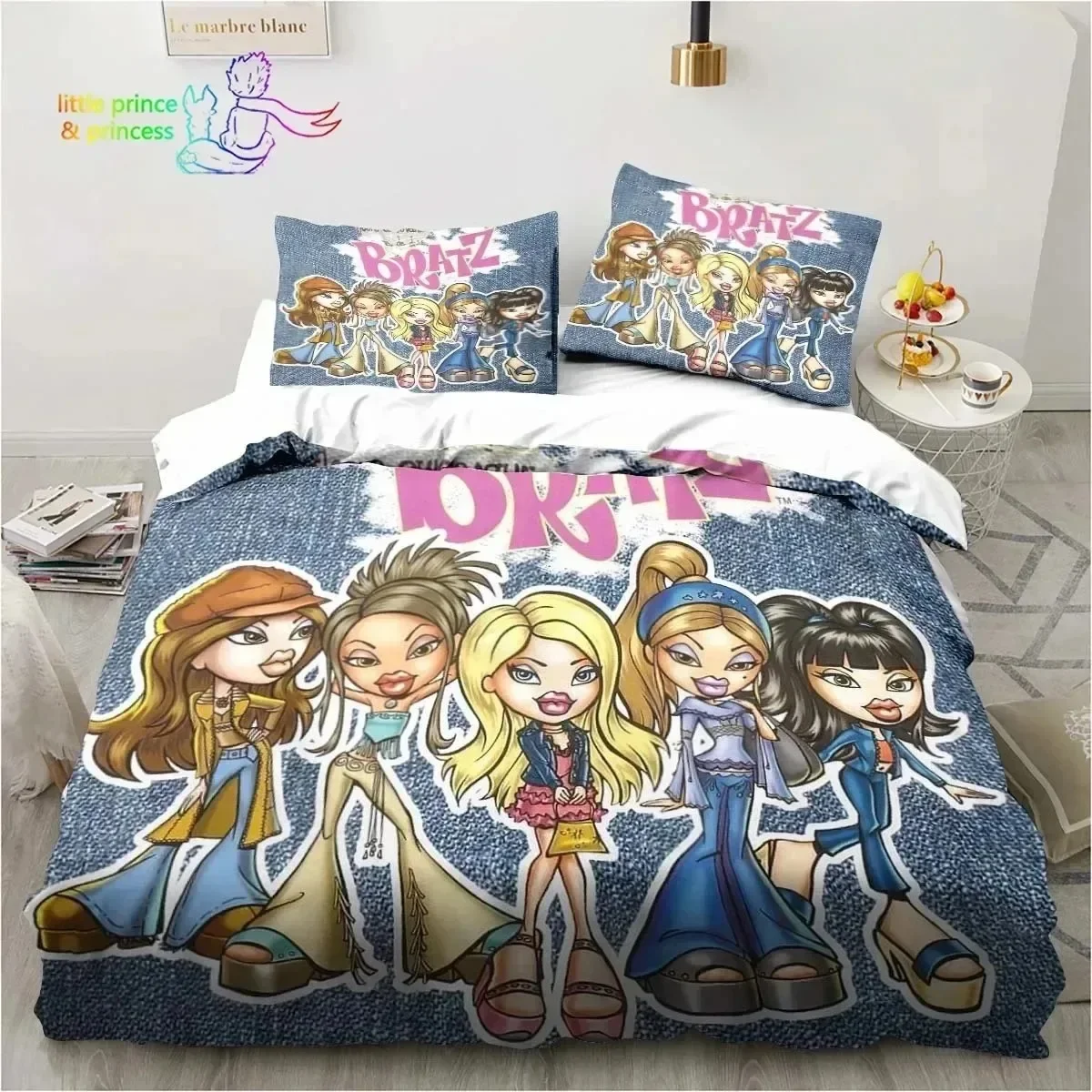 Cartoon Bratz Doll Bedding Set 3D Printed Suitable for Bedroom Duvet Cover Set With Pillowcases Kids Home Textile