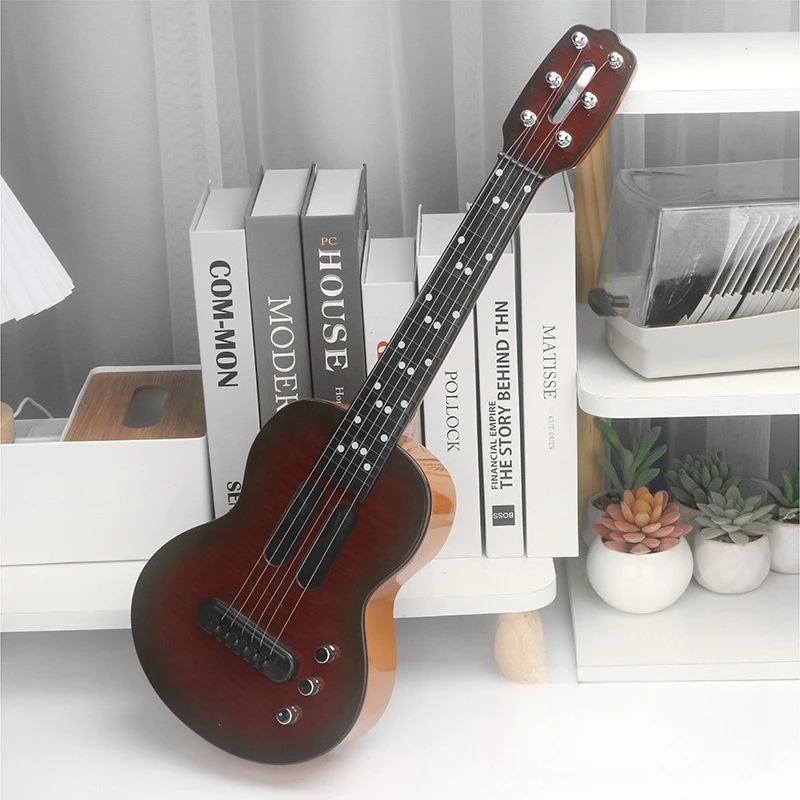 กีตาร์ไฟฟ้าดนตรีจำลองสำหรับเด็ก ยูคูเลเล่ ของเล่นเสริมพัฒนาการเด็กเล็ก เครื่องดนตรี ของขวัญสำหรับเด็ก
