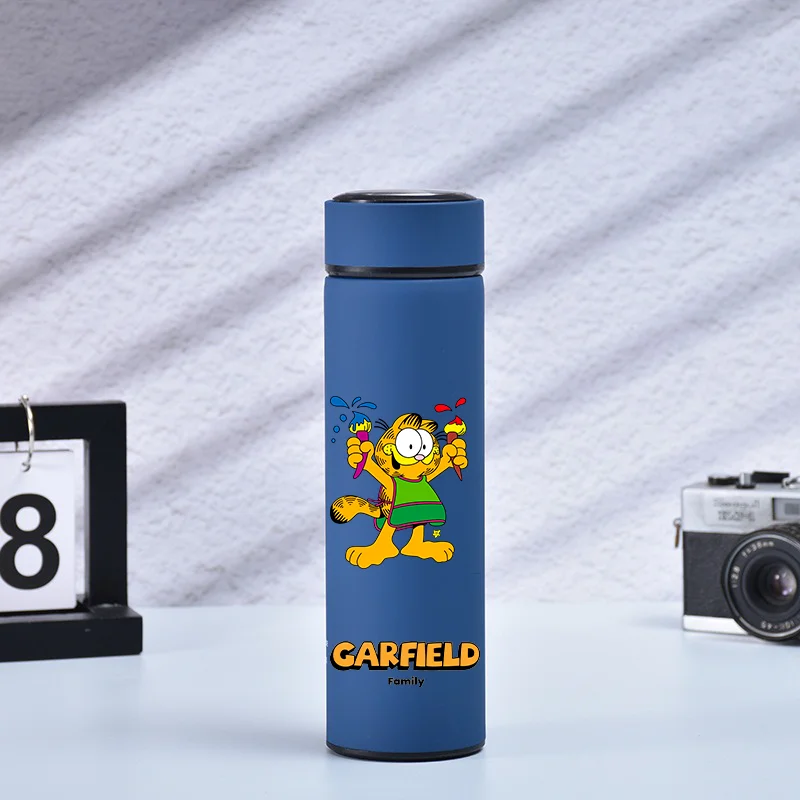 500ML Garfield Cartoon Portable Large Capacity Water Cup 304 Stainless Steel Leak Proof Cup Student Sports Travel Water Bottle